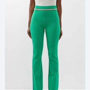 Paco Rabanne Green Boot Cut Flare Pants